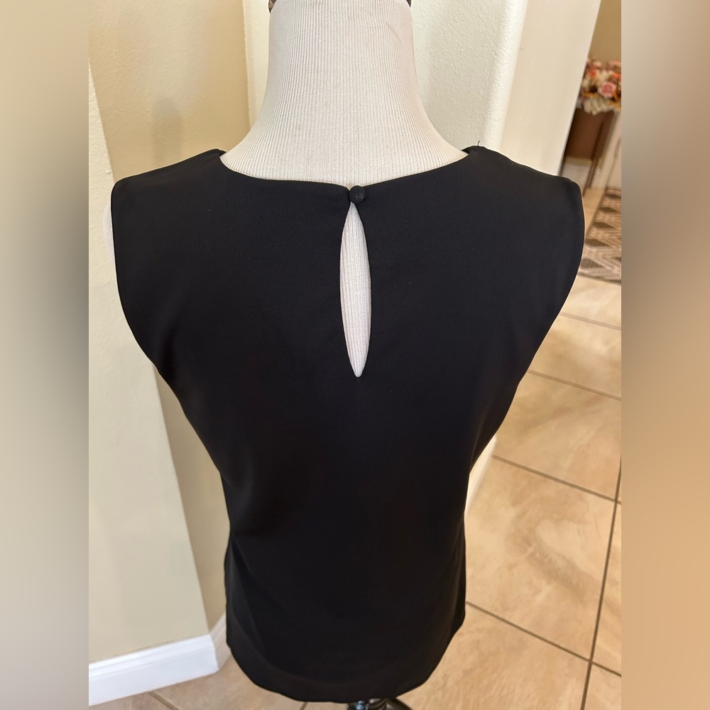 INC International Concepts Black Chain Detail Tank Top - Picture 7 of 10